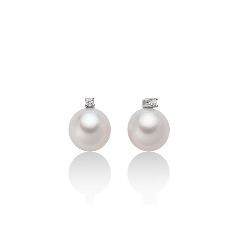 Orecchini donna Miluna oro bianco con perle e diamanti PER1774 MILUNA - 1