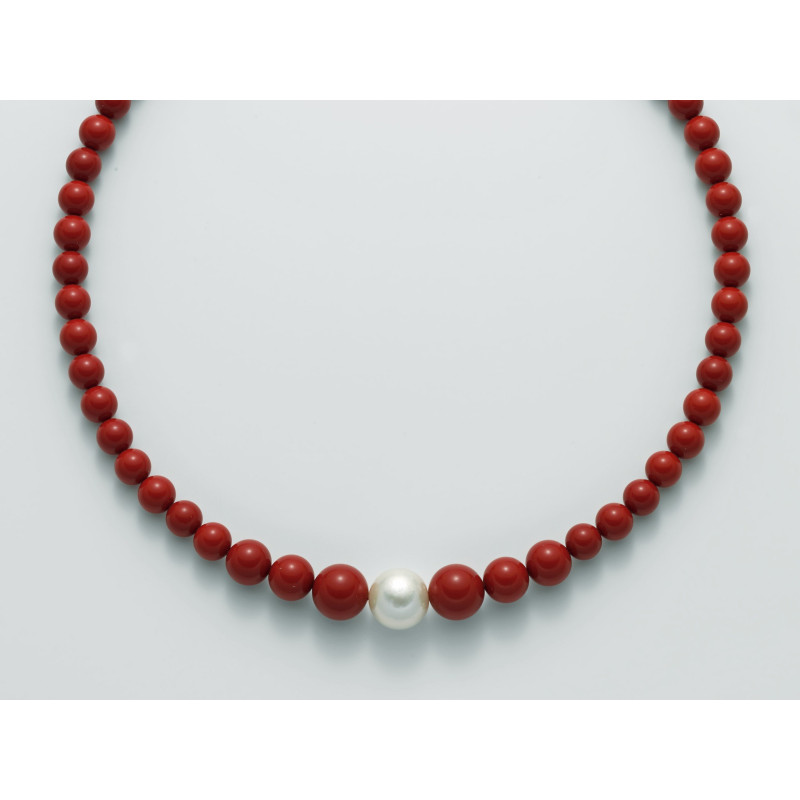 Collana donna Miluna in corallo rossso e perla PCL5321 MILUNA - 1