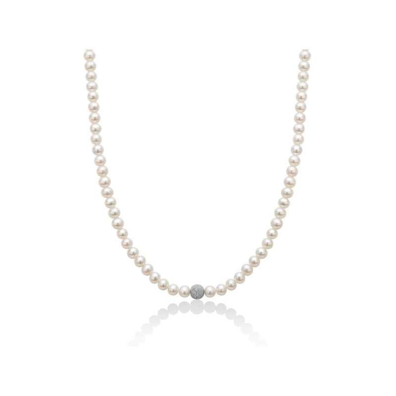 MILUNA Collana di perle con sfera diamantata - PCL1834V MILUNA - 1