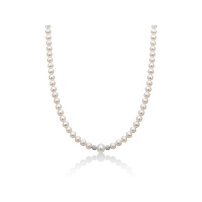 MILUNA Filo di perle con sfere diamantate - PCL5304V www.ideapreziosa.com shop online