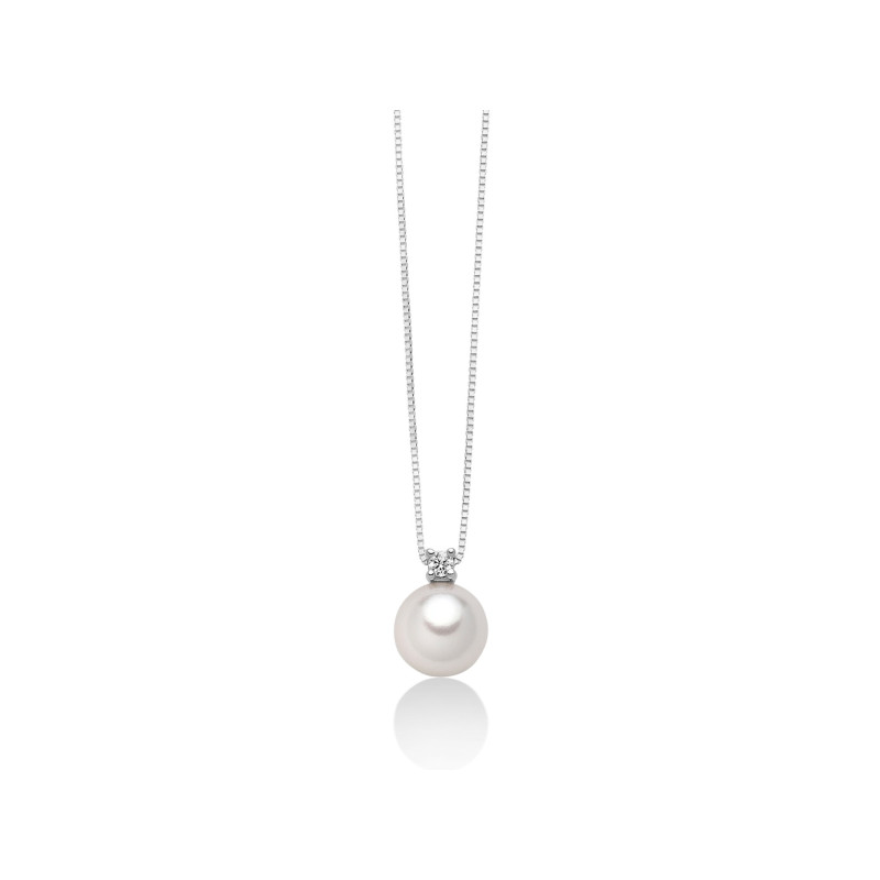 Collana donna Miluna oro bianco con perla e diamante PCL5498 MILUNA - 1