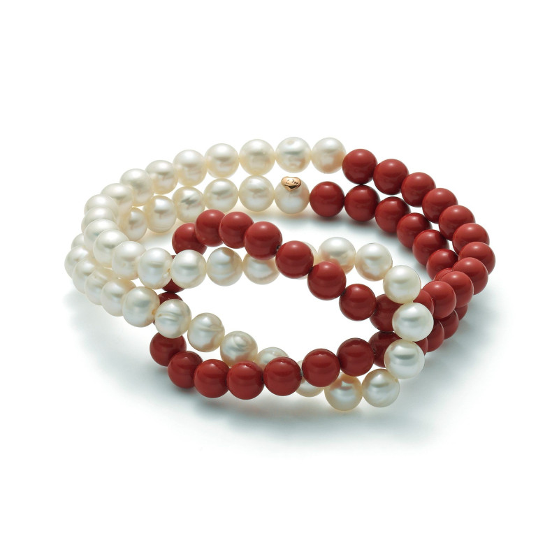 MILUNA Bracciale donna con corallo rosso e perle - PBR2439 MILUNA - 1