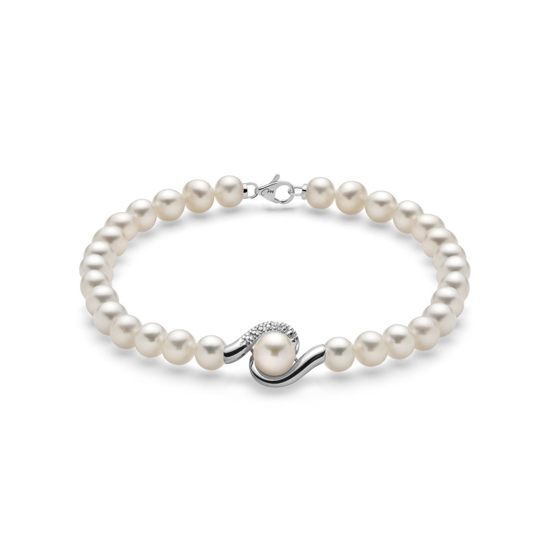MILUNA Bracciale donna con perle e centrale con diamanti - PBR3037V MILUNA - 1