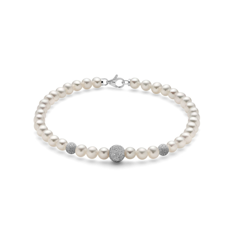 MILUNA Bracciale donna con perle e sfere diamantate - PBR894V MILUNA - 1