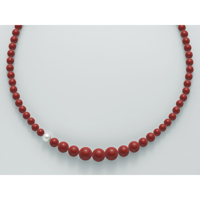MILUNA Collana donna corallo rosso e perla - PCL4655 MILUNA - 1