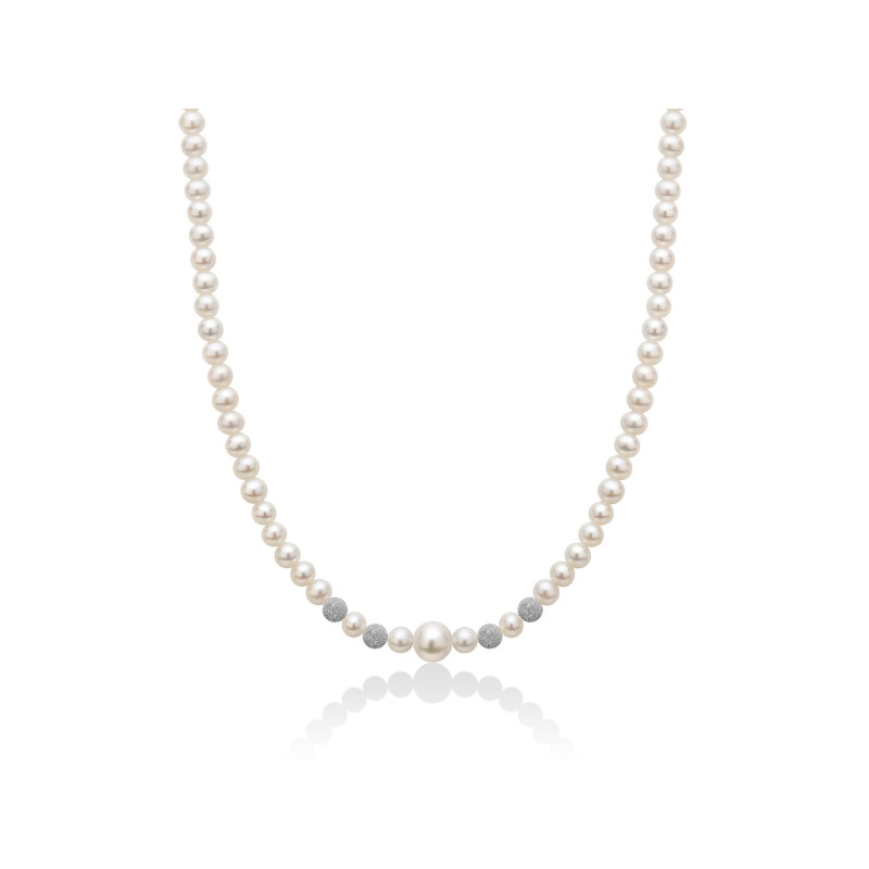 Collana donna Miluna con perle e sfere in oro bianco PCL3080V MILUNA - 1