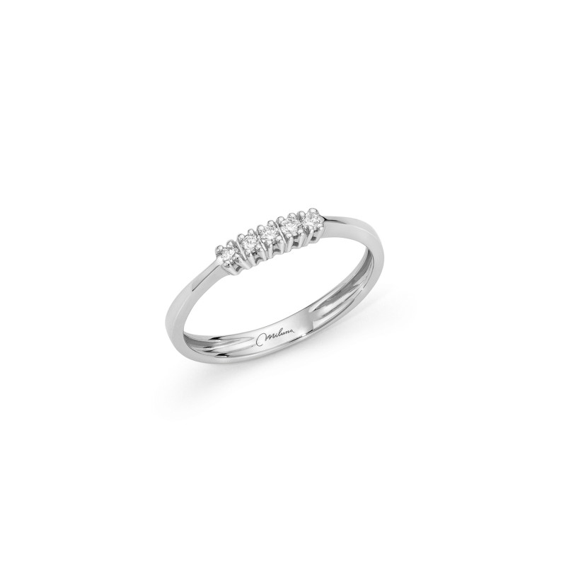 Anello donna Miluna oro bianco veretta con diamanti - LID1354-010G7 MILUNA - 1