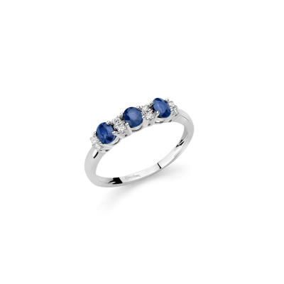 MILUNA Anello donna con zaffiri blu e diamanti - LID3424 www.ideapreziosa.com shop online