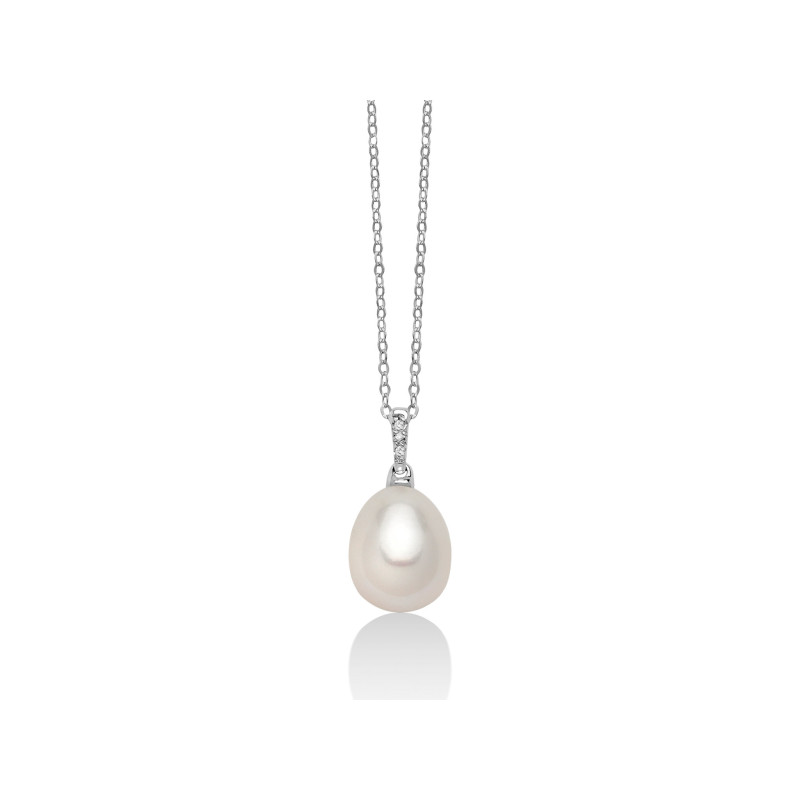 Collana donna Miluna oro bianco con perla e diamanti PCL5793 MILUNA - 1
