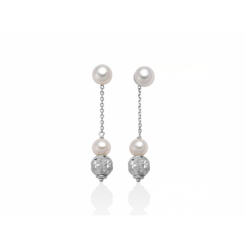 Orecchini perle oro bianco Miluna PER2455 MILUNA - 1