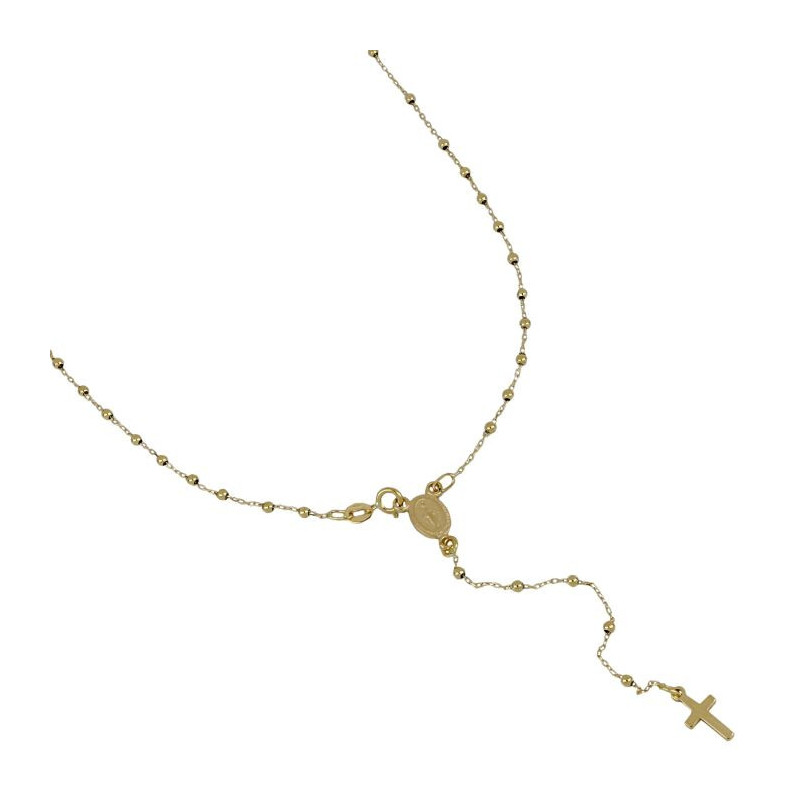Collana oro giallo Rosario modello a Y 18KARATI - 1