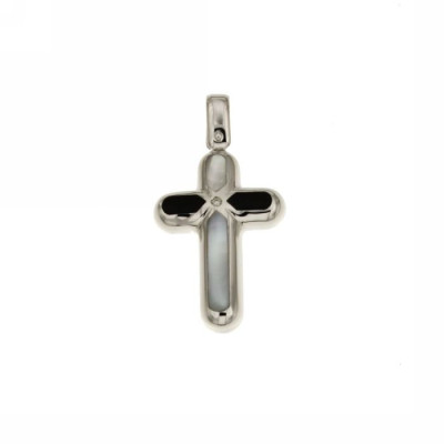18KARATI Croce uomo con pietre e diamante - 803321721368 www.ideapreziosa.com shop online