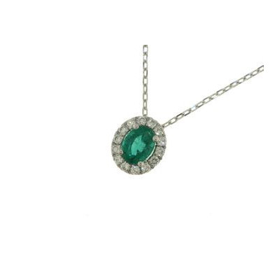 MIRCO VISCONTI Collana donna con smeraldo e diamanti - AB761/S www.ideapreziosa.com shop online