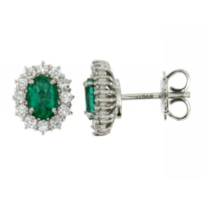 MIRCO VISCONTI Orecchini donna con smeraldi e diamanti - IE47S/B5S www.ideapreziosa.com shop online