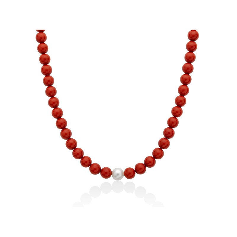 MILUNA Collana donna corallo rosso e perla - PCL4437 MILUNA - 1