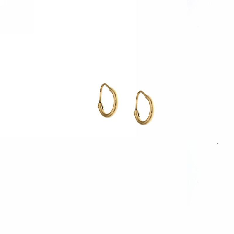 Cerchi donna oro giallo a canna liscia 18KARATI - 2