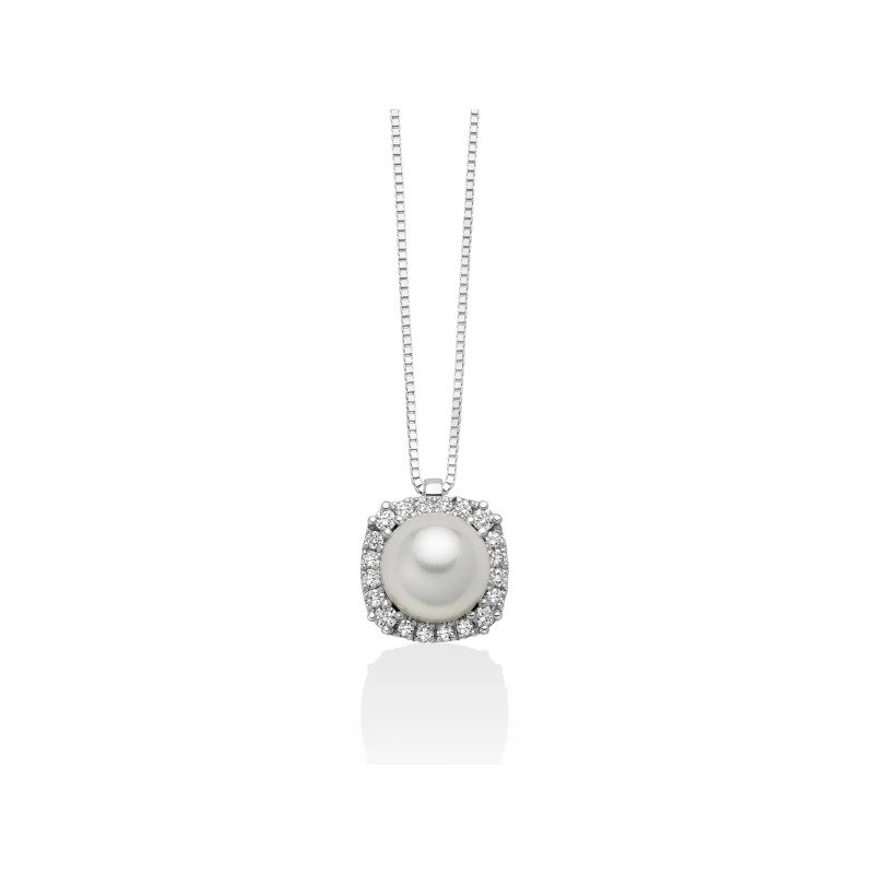 Nimei Collana perle oro bianco e diamante PCL6347 NIMEI - 1